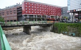 Alarm przeciwpowodziowy: Białka w centrum Bielska-Białej - 23 maja 2019 r.