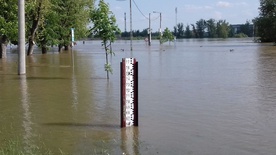 Sandomierz. Wisła na poziomie alarmowym 