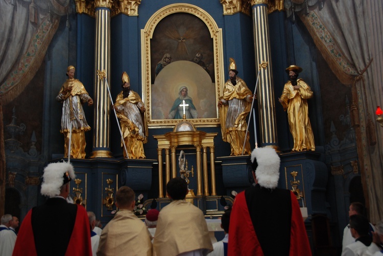 Dziękczyniene za ukończone prace przy kosciele w Rawie Maz.