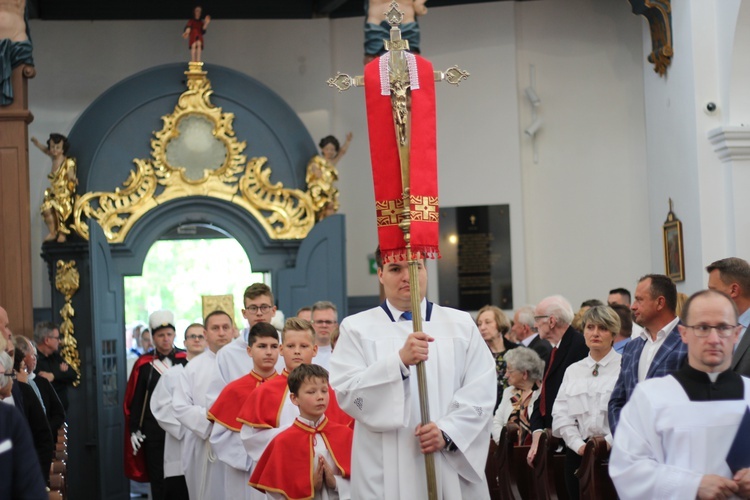 Dziękczyniene za ukończone prace przy kosciele w Rawie Maz.