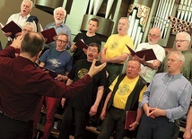 ▲	Chórzyści wykonali m.in. utwór śpiewany w liturgii bizantyjskiej.