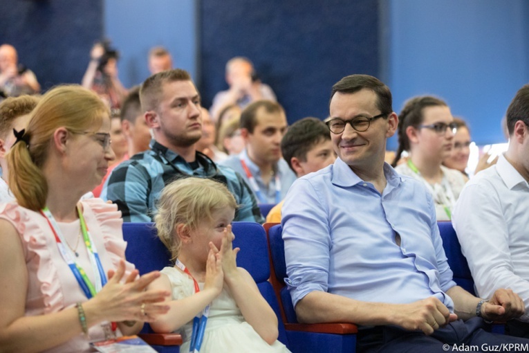 Mateusz Morawiecki na Zjeździe Dużych Rodzin w Lubartowie.