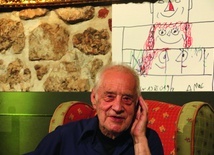 ▲	– Jestem głęboko wierzący. Nie unikałem więc w mojej twórczości plastycznej odniesień religijnych – mówi jubilat.