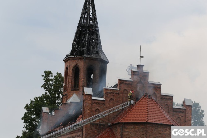 Pożar kościoła w Lutolu Suchym