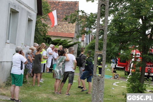 Pożar kościoła w Lutolu Suchym