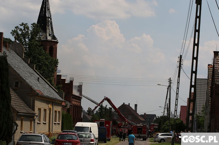 Pożar kościoła w Lutolu Suchym