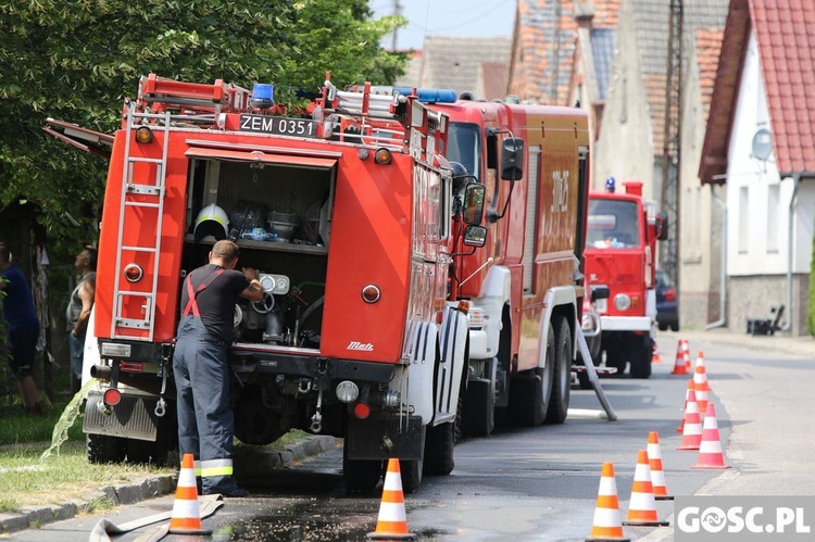 Pożar kościoła w Lutolu Suchym