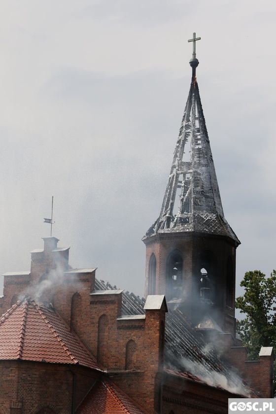 Pożar kościoła w Lutolu Suchym