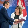 ▲	Poseł Małgorzata Zwiercan z premierem Mateuszem Morawieckim.