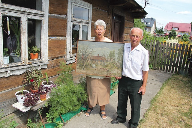 Siostrzenica ojca „krzestnego” miejscowości Maria Wiecha z mężem Janem.