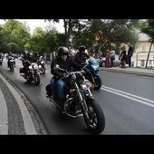 Parada motocyklowa w Słopnicach (fragment).