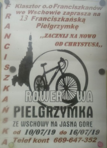 13. Rowerowa Pielgrzymka ze Wschowy na Jasną Górę 