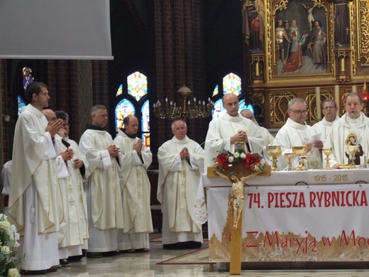 74 Piesza Rybnicka Pielgrzymka na Jasną Górę - Eucharystia na rozpoczęcie i wymarsz