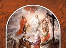 Cristóbal de Villalpando "Mojżesz i miedziany wąż oraz przemienienie Pańskie" olej na płótnie, 1683, katedra Nuestra Señora de la Inmaculada Concepción, Puebla (Meksyk)