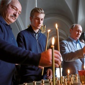 Prezydenci Łukaszenka i Putin w klasztorze na wyspie Wałaam.