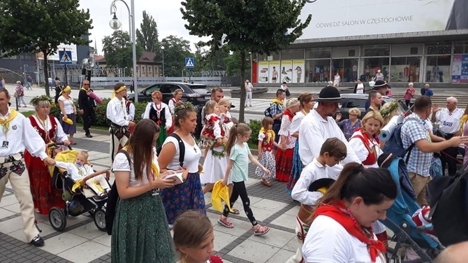 Wejście Pieszej Pielgrzymki Góralskiej na Jasną Górę 2019