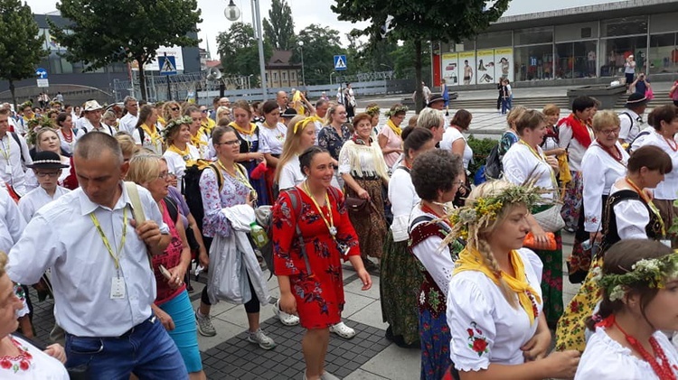 Wejście Pieszej Pielgrzymki Góralskiej na Jasną Górę 2019