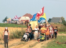 ▲	Część trasy wiedzie przez tereny rolnicze lub leśne.