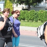 Pielgrzymi hałcnowscy na trasie - w Pisarzowicach - 2019