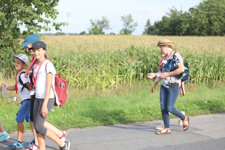 28. Pielgrzymka Cieszyńska 2019 na trasie - w Bziu Zameckim