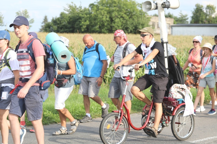 28. Pielgrzymka Cieszyńska 2019 na trasie - w Bziu Zameckim