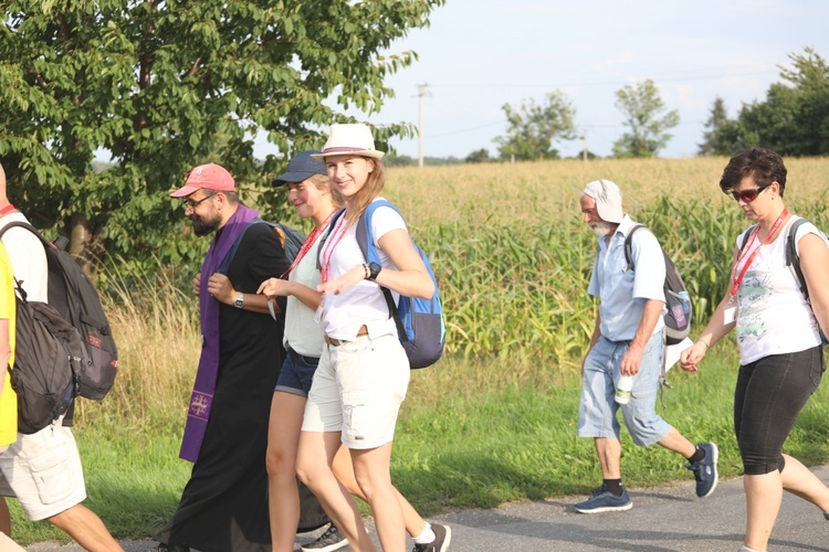 28. Pielgrzymka Cieszyńska 2019 na trasie - w Bziu Zameckim