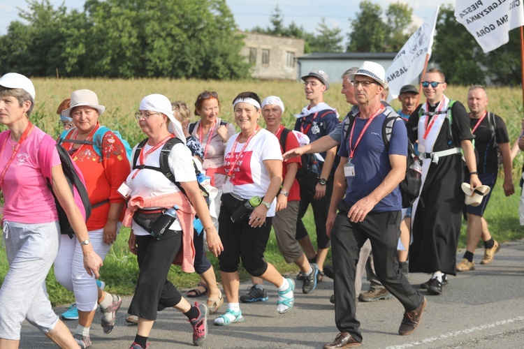 28. Pielgrzymka Cieszyńska 2019 na trasie - w Bziu Zameckim