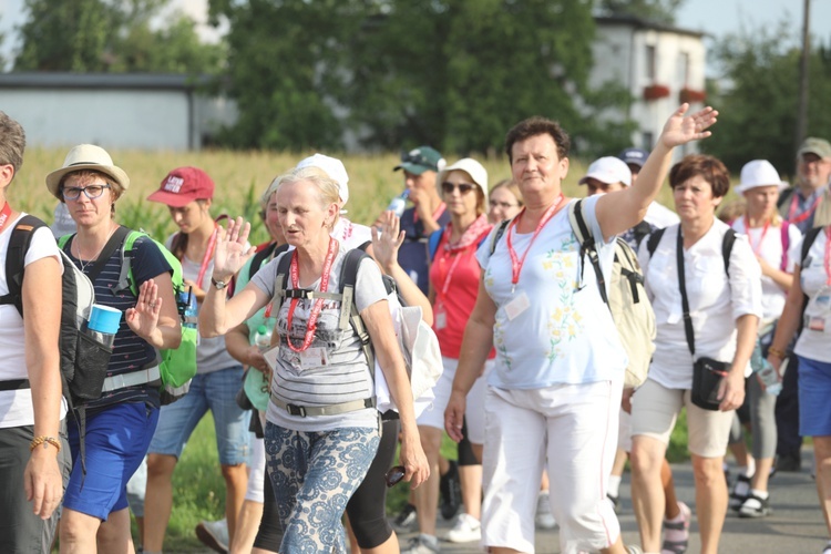 28. Pielgrzymka Cieszyńska 2019 na trasie - w Bziu Zameckim