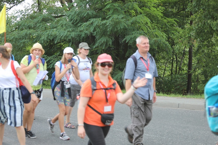 28. Pielgrzymka Cieszyńska 2019 na trasie - w Bziu Zameckim