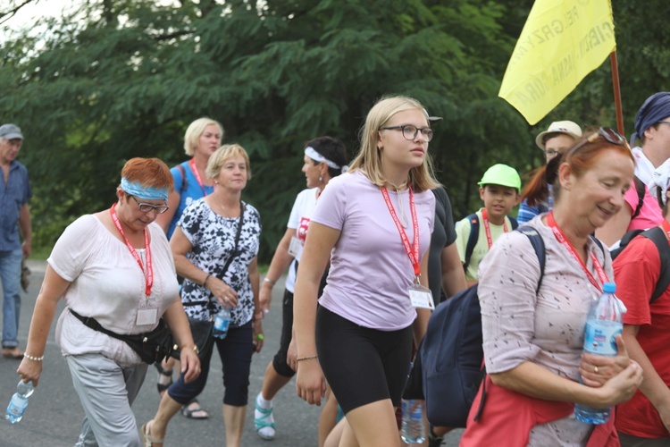 28. Pielgrzymka Cieszyńska 2019 na trasie - w Bziu Zameckim