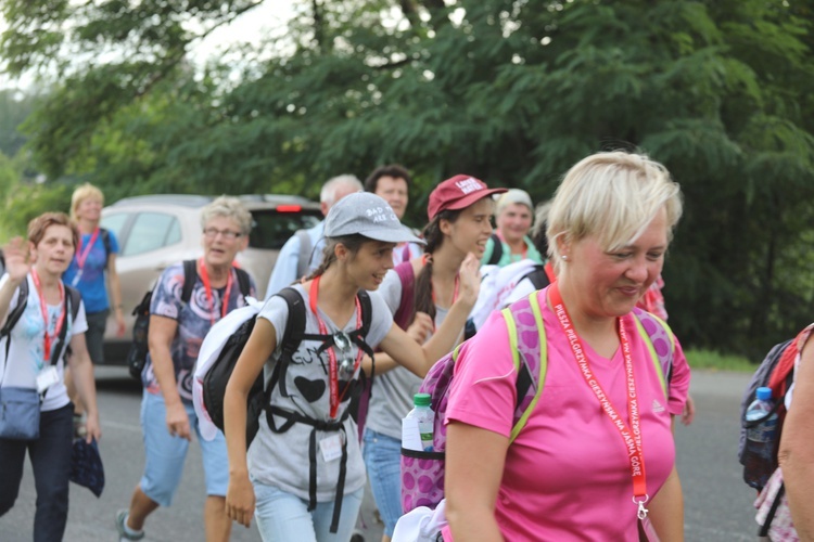 28. Pielgrzymka Cieszyńska 2019 na trasie - w Bziu Zameckim