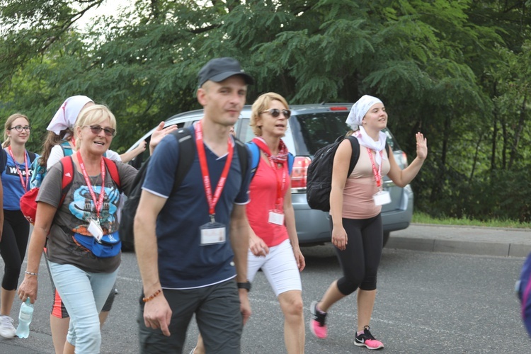 28. Pielgrzymka Cieszyńska 2019 na trasie - w Bziu Zameckim