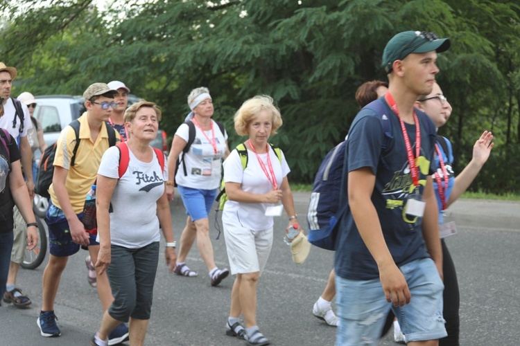 28. Pielgrzymka Cieszyńska 2019 na trasie - w Bziu Zameckim