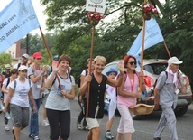 28. Pielgrzymka Cieszyńska 2019 na trasie - w Bziu Zameckim