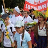 Powitanie 28. Pielgrzymki Diecezji Bielsko-Żywieckiej - grupy hałcnowskie na Jasnej Górze - 2019; cz. 1