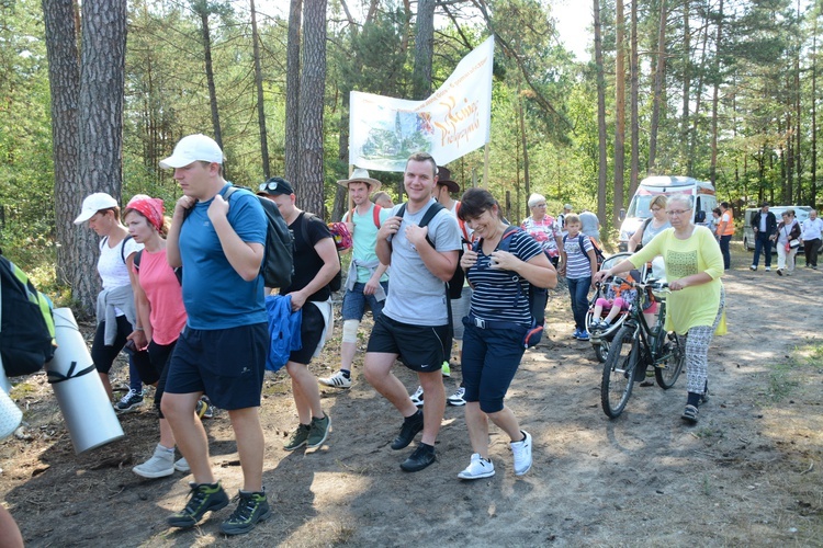 Pielgrzymi na leśnych ścieżkach