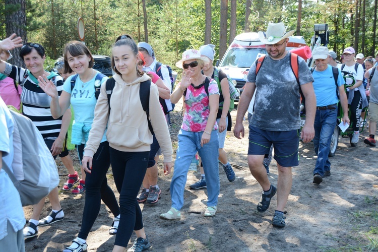 Pielgrzymi na leśnych ścieżkach