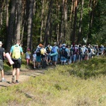 Pielgrzymi na leśnych ścieżkach