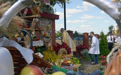 Podczas uroczystości dziękowano za tegoroczne zbiory pól i sadów.