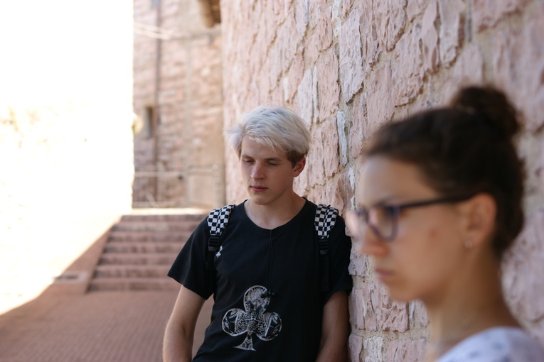 Młodzież ze Świętej Katarzyny w Asyżu