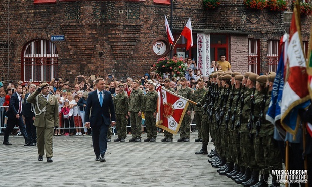 Prezydent na przysiędze śląskich terytorialsów