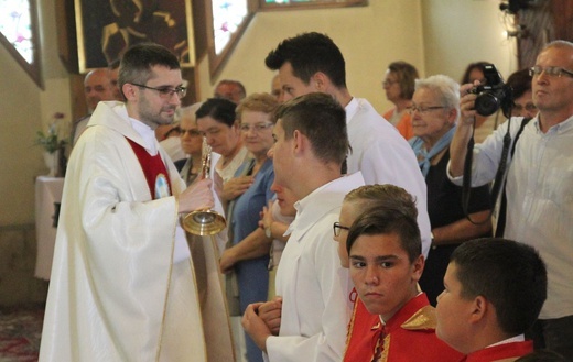 Wprowadzenie relikwii św. Maksymiliana w Pewli Wielkiej