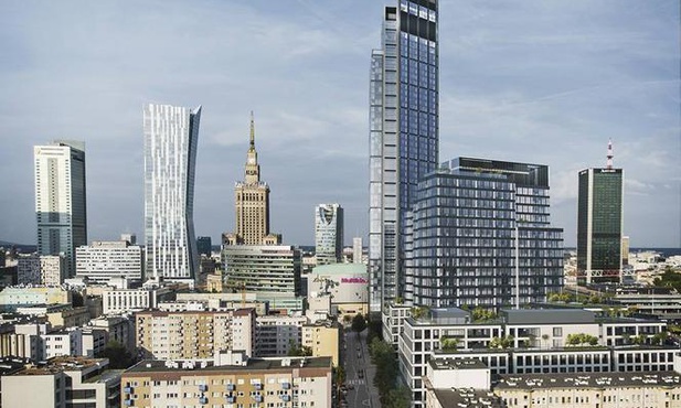 To będzie najwyższy wieżowiec w UE - już teraz pnie się w górę w centrum Warszawy