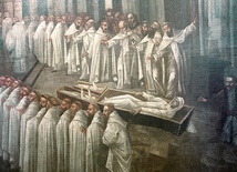 Obraz z XVII w. pokazujący wskrzeszenie rodziny Marcina Lanio.