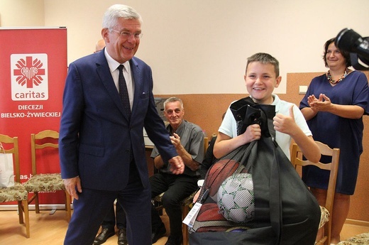 Marszałek Senatu wśród dzieci z Żytomierza i Kijowa na kolonii w Bielsku-Białej Lipniku