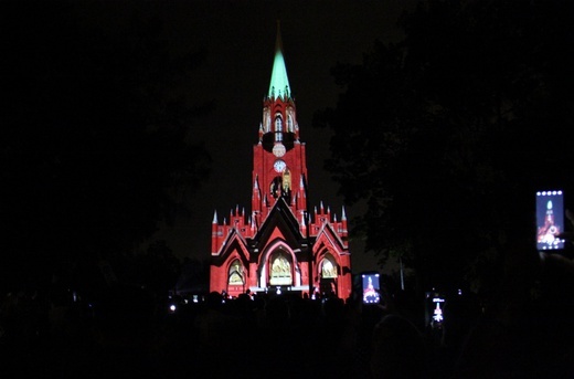 Mapping na kościele kalwaryjskim w Piekarach