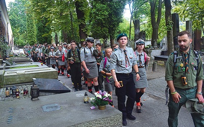 Odwiedzili mogiły powstańców warszawskich. 