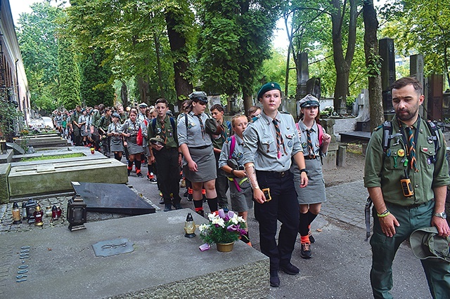 Odwiedzili mogiły powstańców warszawskich. 