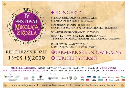 Program IV Festiwalu Mikołaja z Koźla.