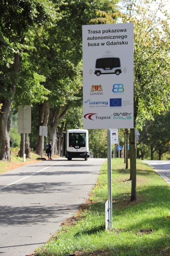 Autonomiczny bus na ulicach Gdańska